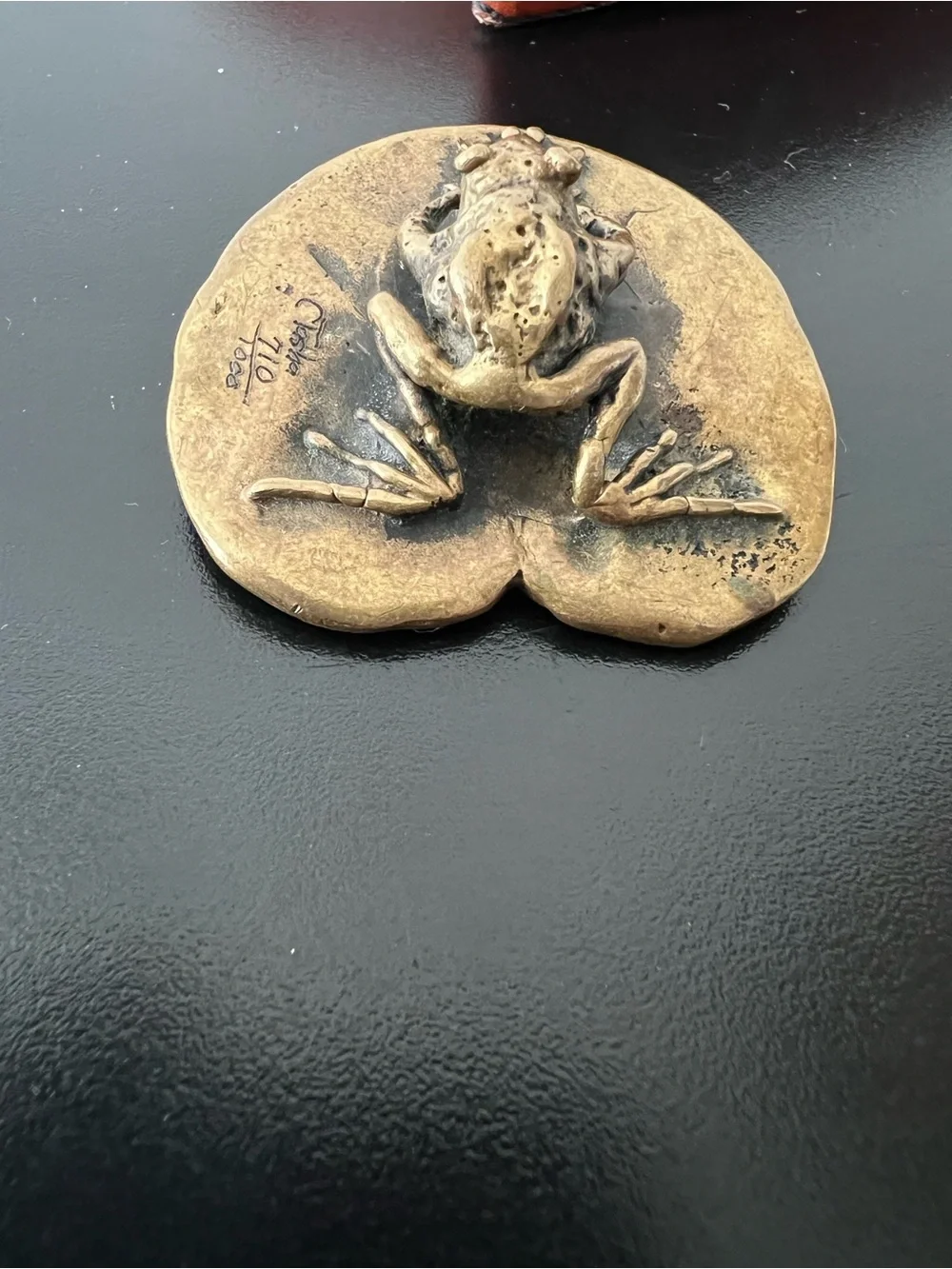 Vintage Carl Tasha Frog Brass Belt Buckle | Limited Edition #710/1000 | Signed
